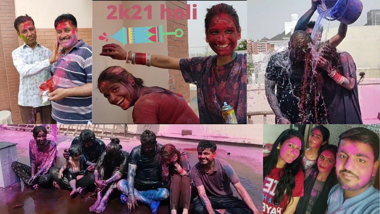Happy holi 2021....vlog || playing with colours || holi celebration||Glam girl riya