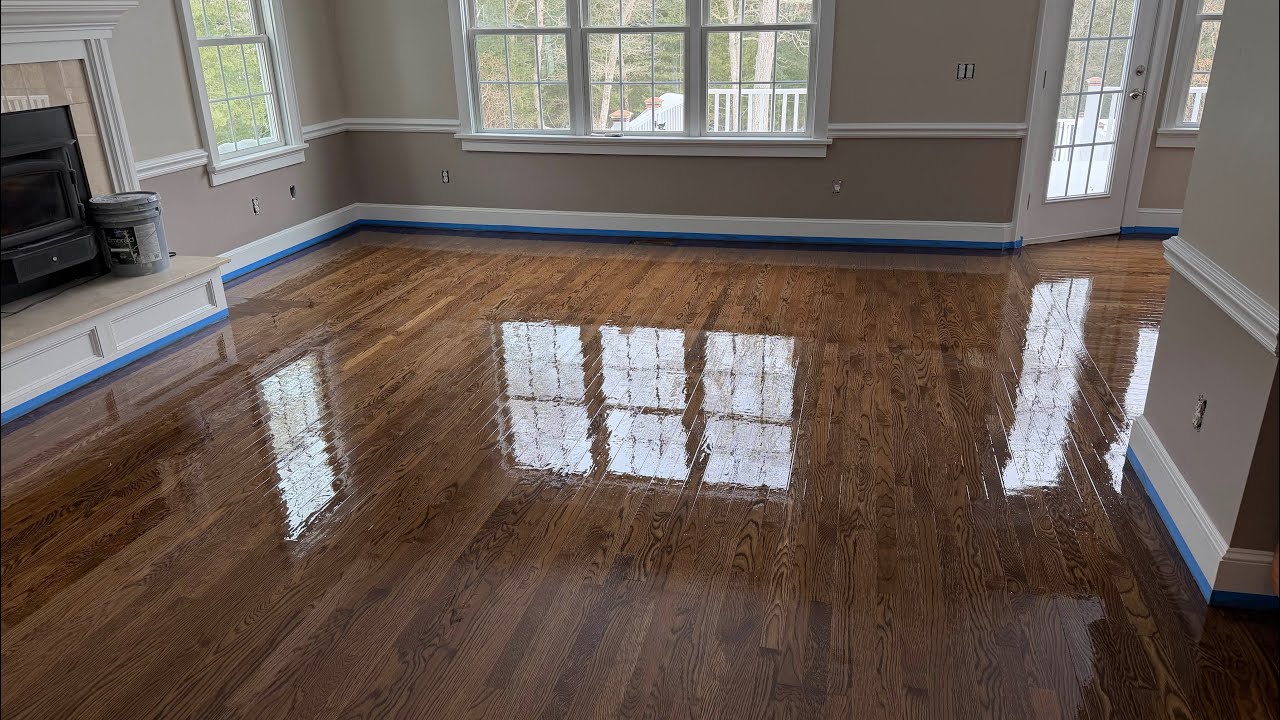 Part 2 Refinishing and Staining Red Oak Floors and Stairs