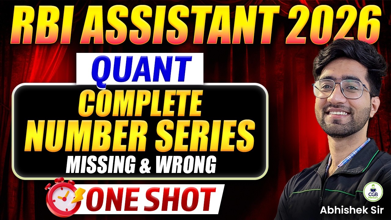 RBI Assistant 2026 Notification Out | Complete Number Series in One Shot | Quant by Abhishek Sir