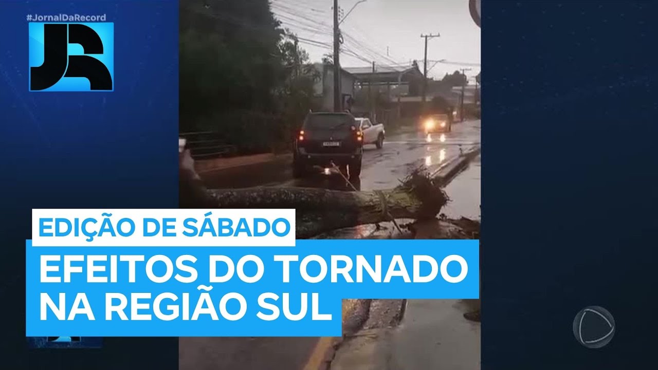 Tornado e ventos fortes causam destrui&ccedil;&atilde;o no Rio Grande do Sul e Santa Catarina