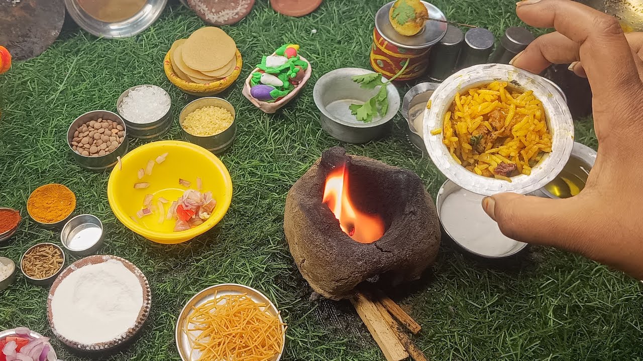 Mini Masala Chicken Briyani Recipe 🤤| Miniature Recipe| #shorts #briyani #food #minicookingvideo143 