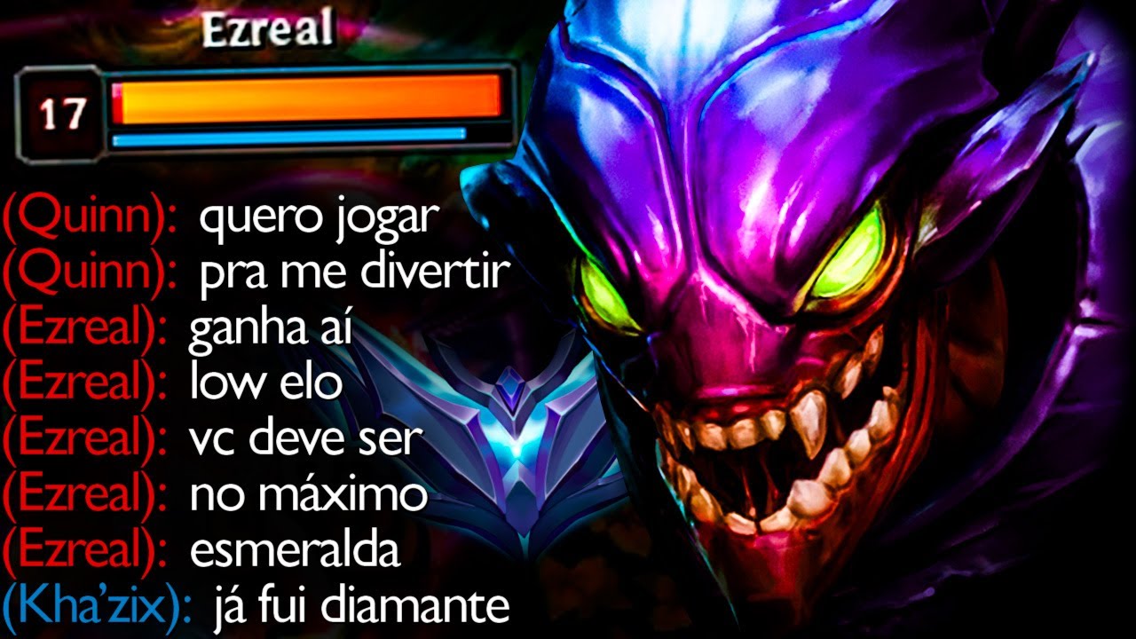 TILTANDO OS DIAMANTES DE KHA'ZIX QUE JOGAM PRA SE DIVERTIR KKKKKKK