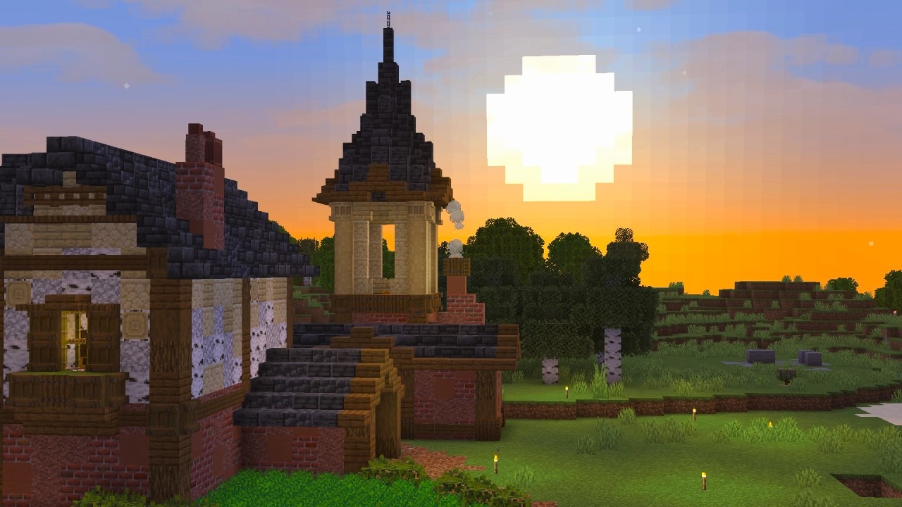 I built a Enchanted Tower in Survival Minecraft