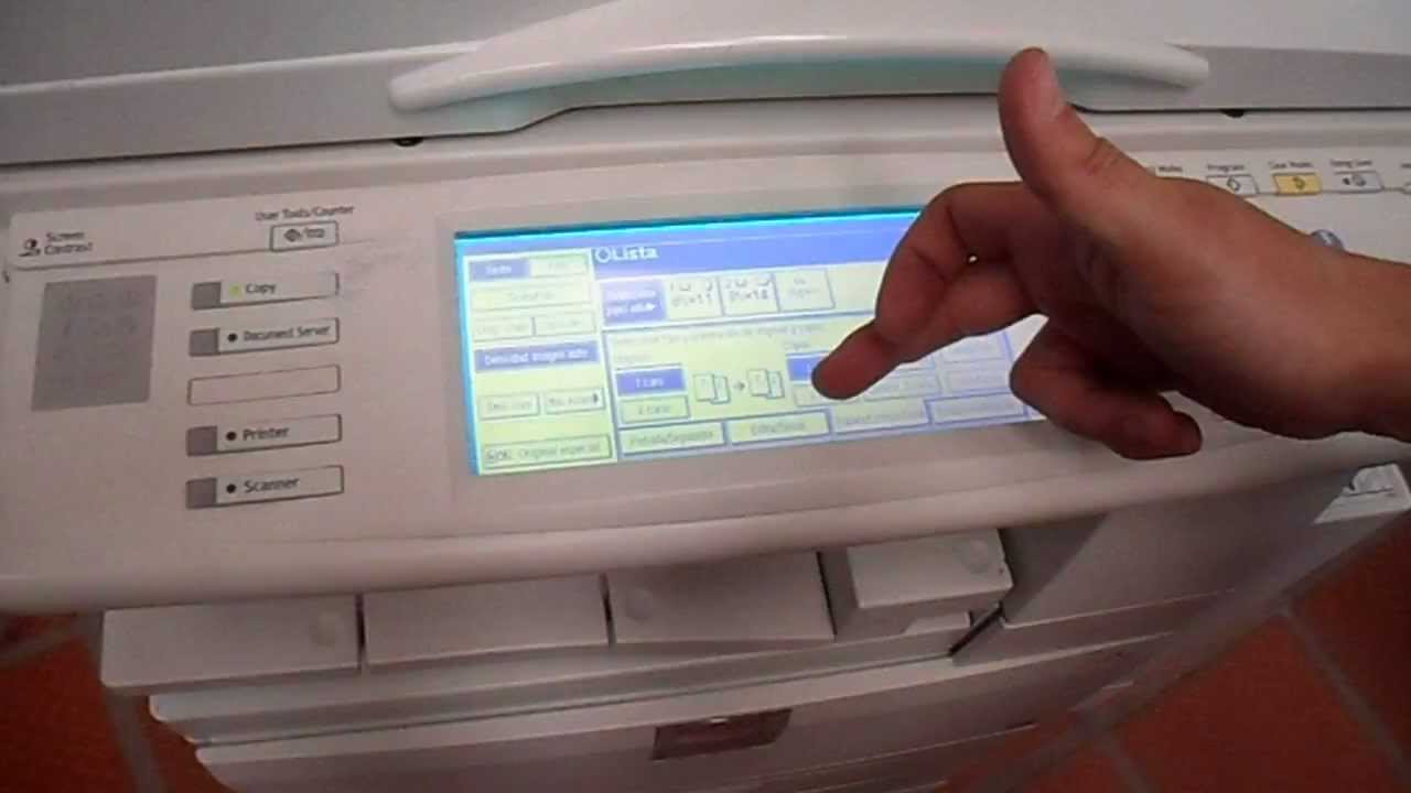 RICOH AFICIO MP 3500 FOTOCOPIADORA OPCIONES DE COPIADO E IMPRESION EN RED