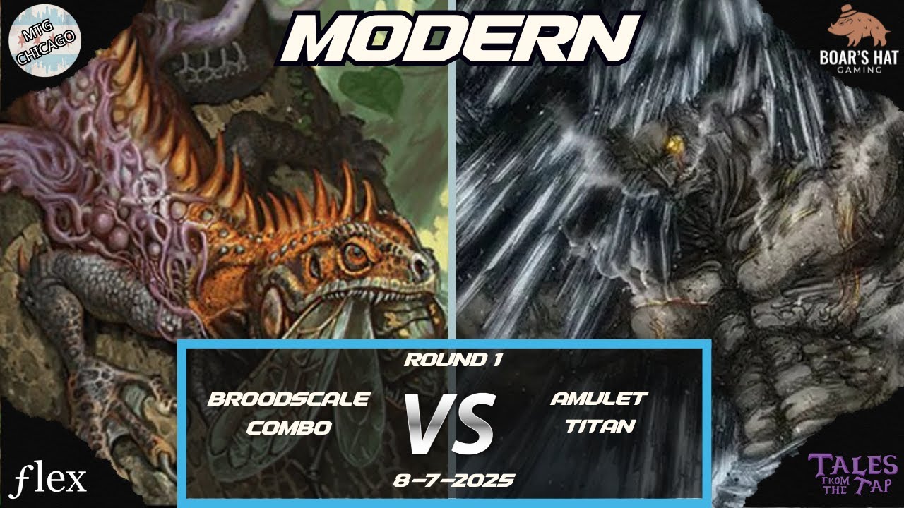 Комбо Broodscale против Амулетного Титана [MTG Modern, раунд 1]