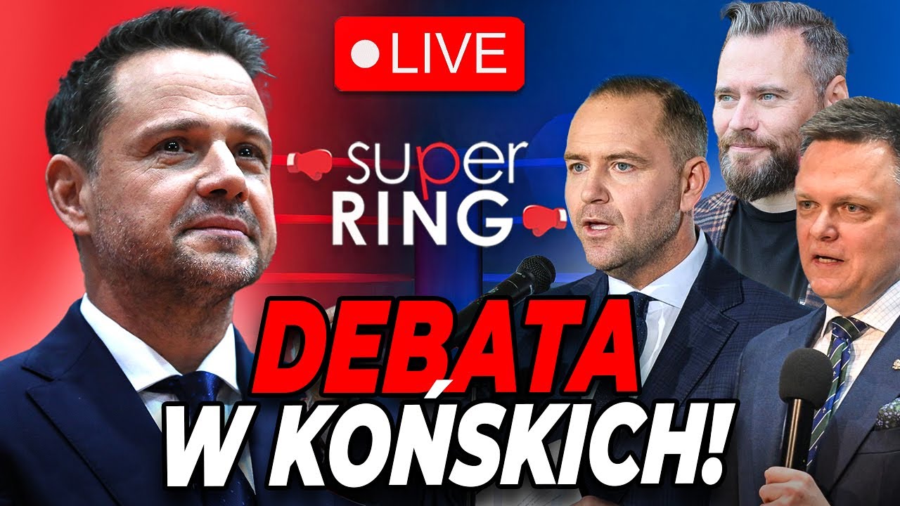 DEBATA: TRZASKOWSKI, NAWROCKI, STANOWSKI, HOŁOWNIA, JAKUBIAK