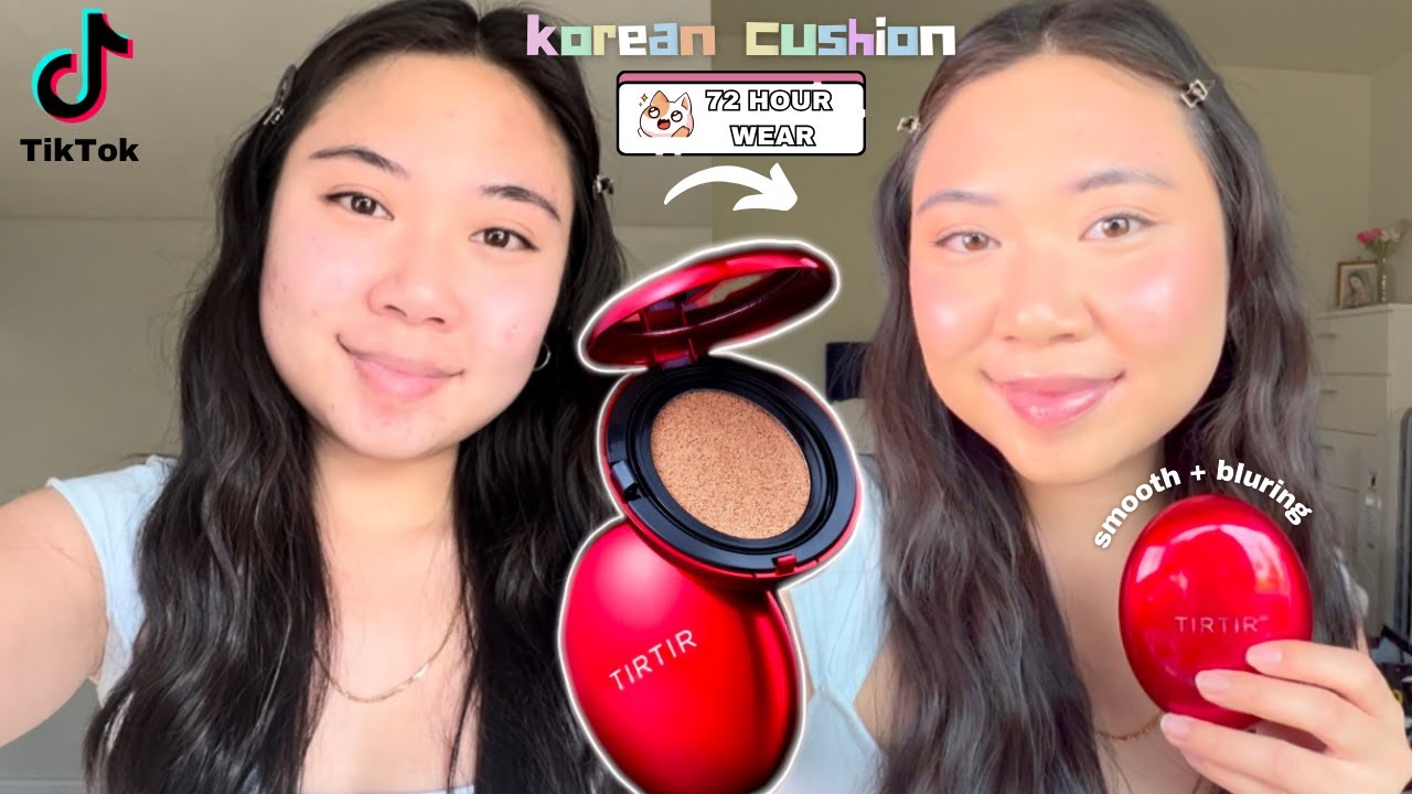Viral TirTir Cushion Foundation Review *wear test* (trying on shade 24n, 24w, and 21n)