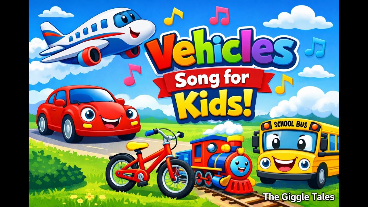 Vehicles Song for kids | Poems | Vehicles | The Giggle Tales