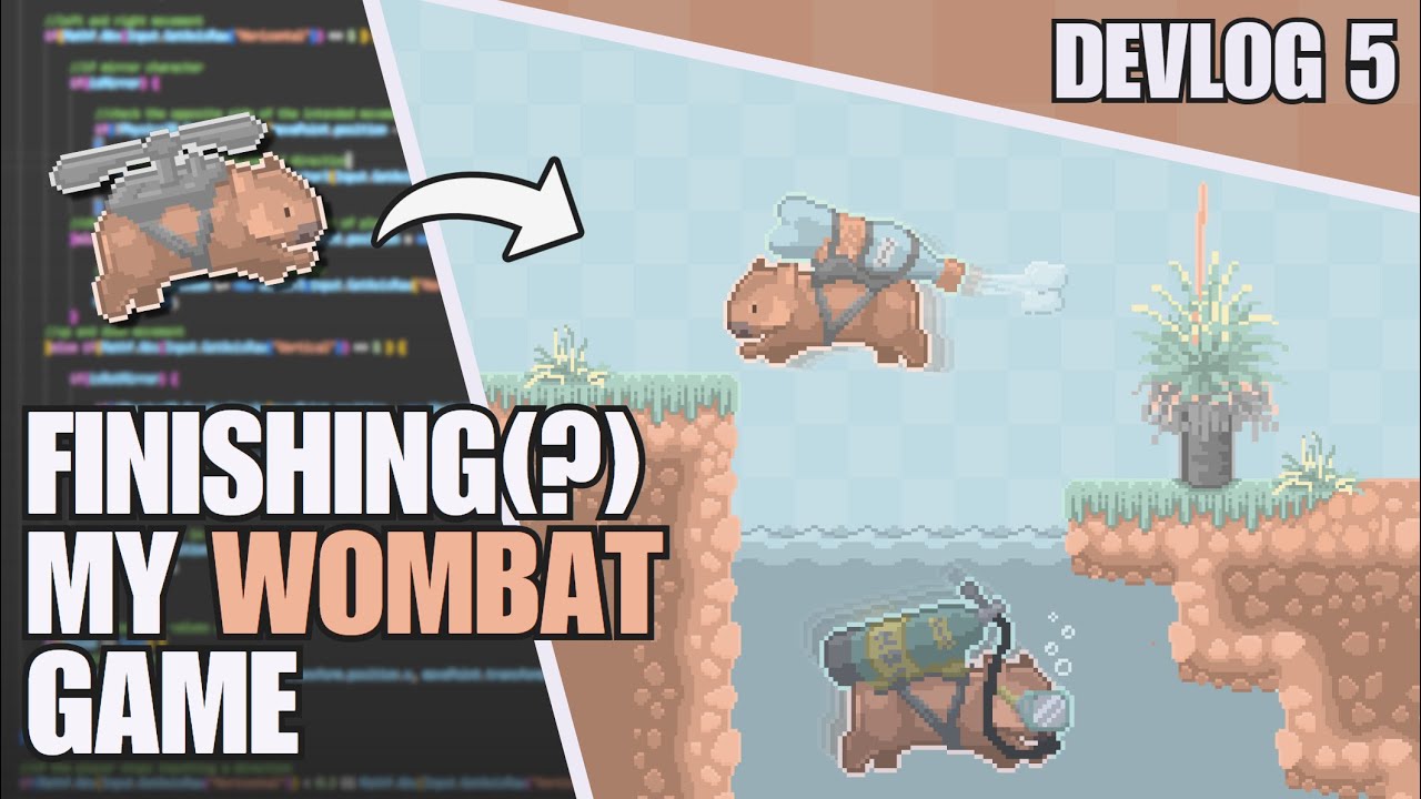 Finishing(?) and Showcasing My WOMBAT Game | Wombatvania Devlog 5