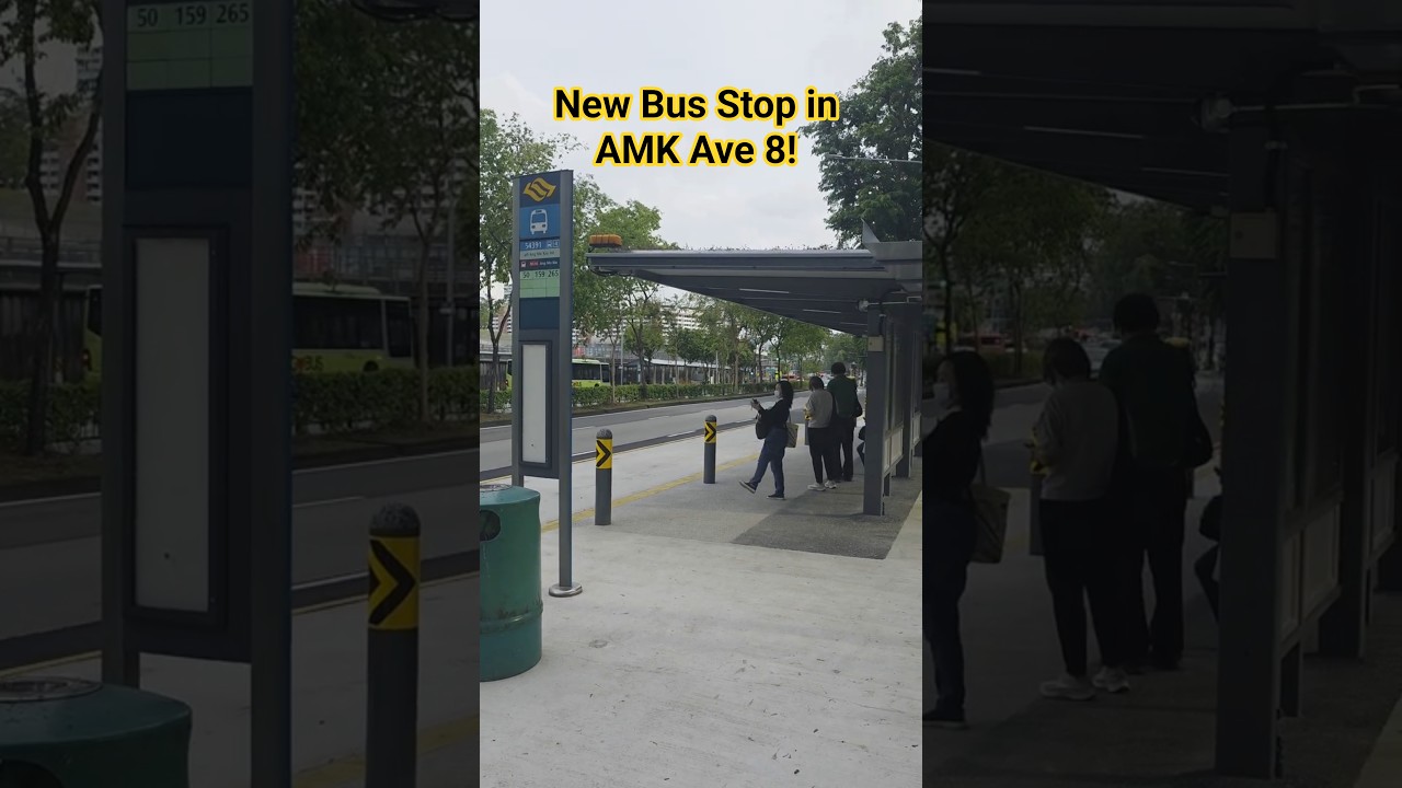 New Bus Stop design along Ang Mo Kio Ave 8!