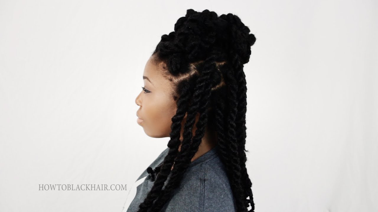 Hairstyles for Havana Twists: 3 Styles For Black Ethnic Hair Tutorial Part 7