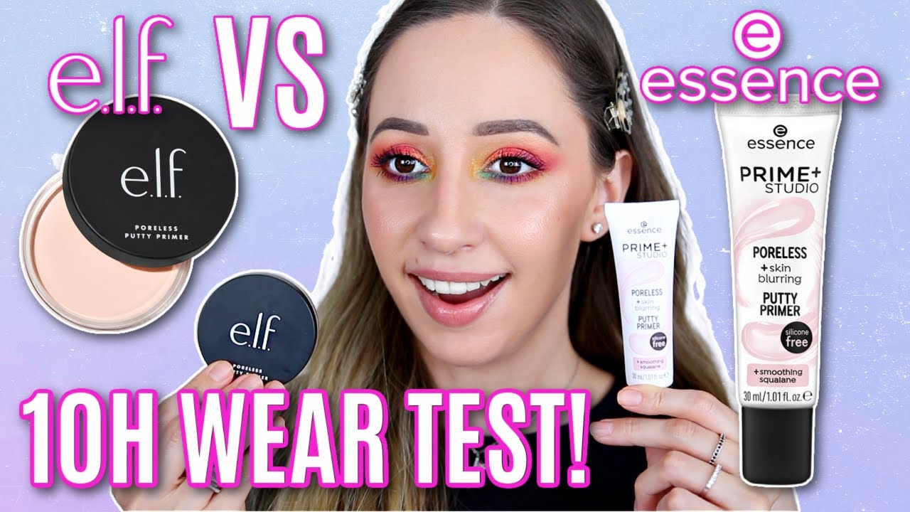 New Essence Prime + Studio Poreless Putty Primer Vs ELF Poreless Putty Primer on DRY Skin
