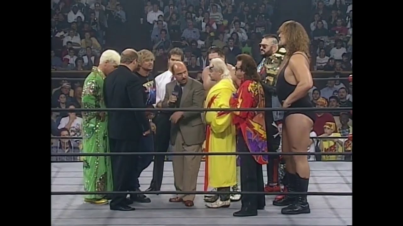 Four Horseman & Dungeon of Doom promo. Arn Anderson slaps Brian Pillman!