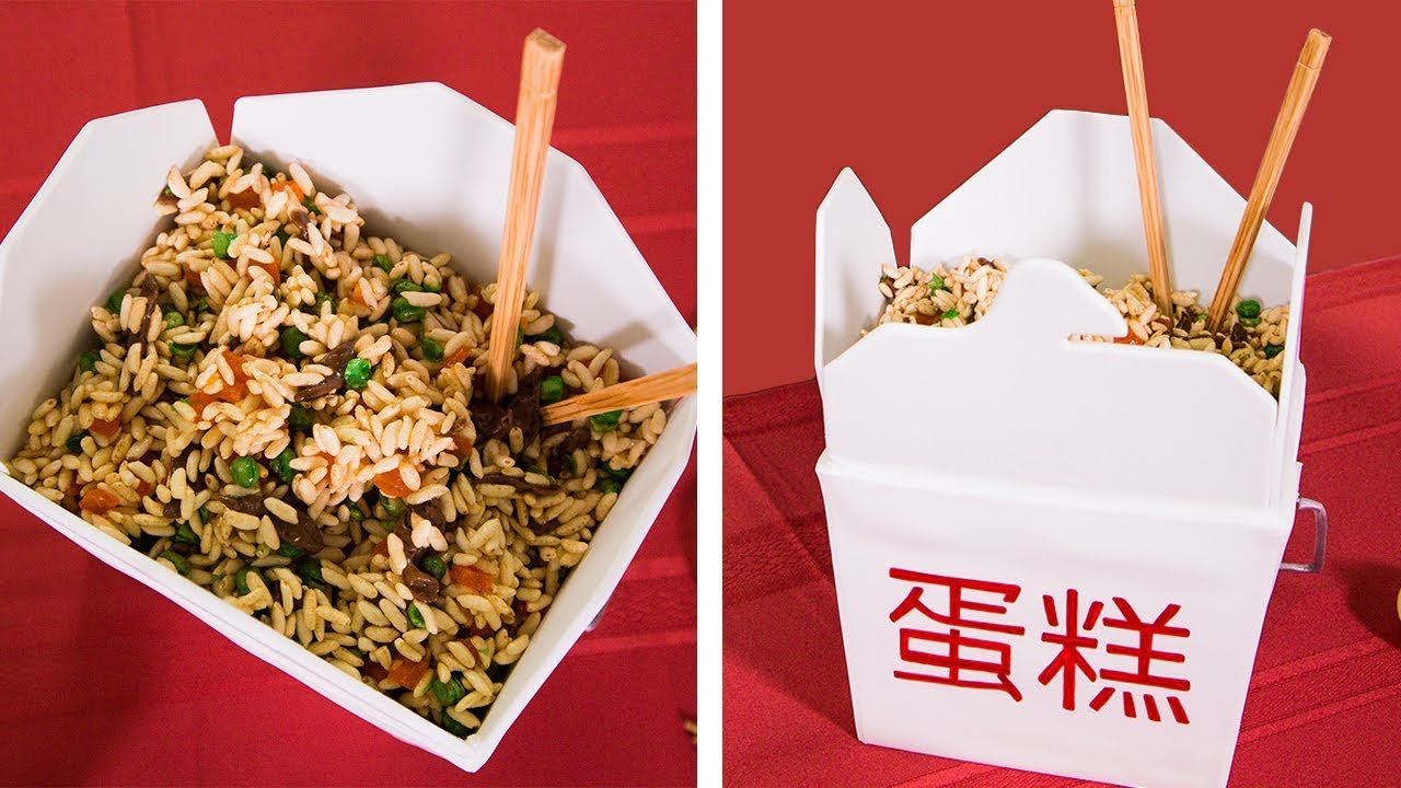 How To Make a CHINESE FRIED RICE TAKEOUT CAKE and FORTUNE COOKIES | Yolanda Gampp | How To Cake It