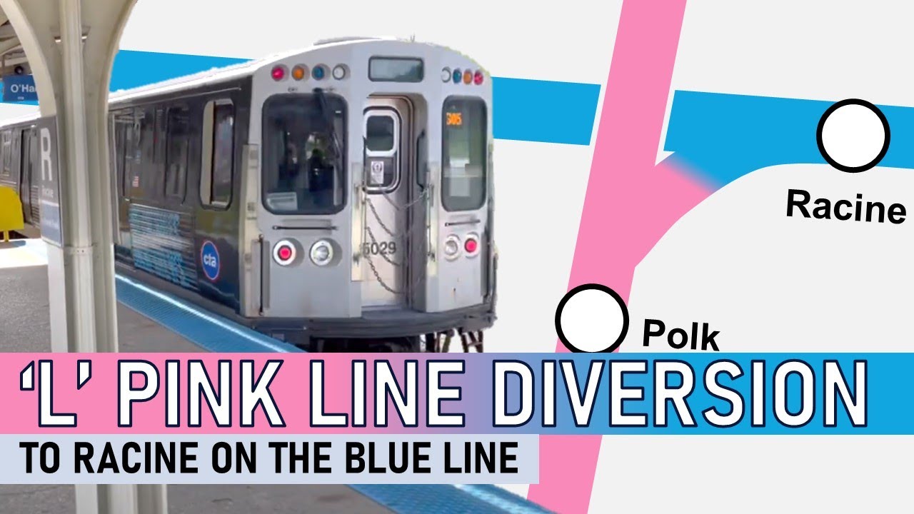 Pink Line Train DIVERTED to Racine on the BLUE LINE | The History Behind the Pink-Blue Connection