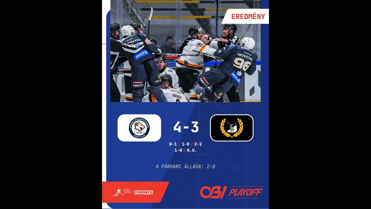 Gólösszefoglaló - OBI 77 - Budapest Jégkorong Akadémia HC - DEAC 4-3 20260301