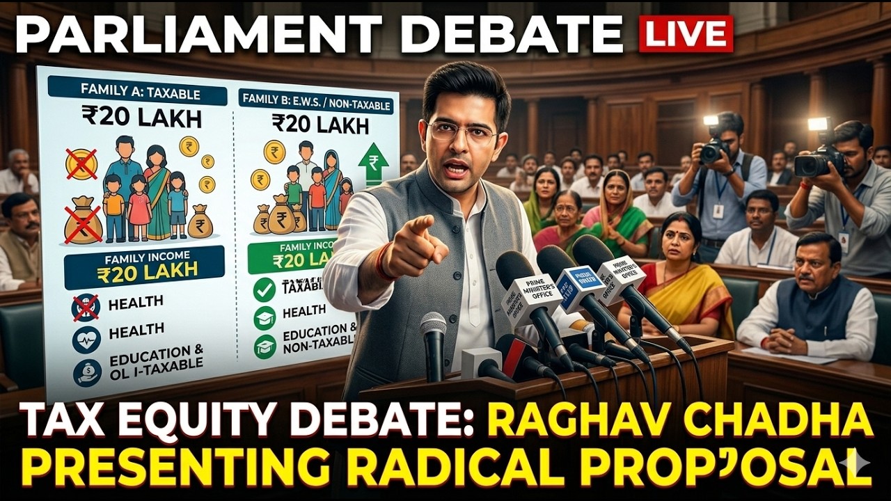 Joint Tax Filing for Married Couples? | Raghav Chadha Raises Income Tax Reform in Parliament