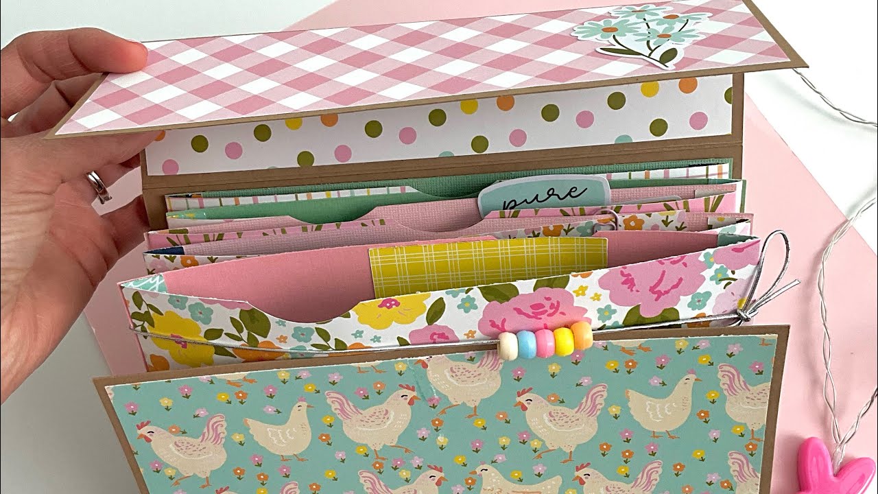 Embellishment Holder File Folder Recipe Box for Swaps or Craft Room Storage 🌸 DIY