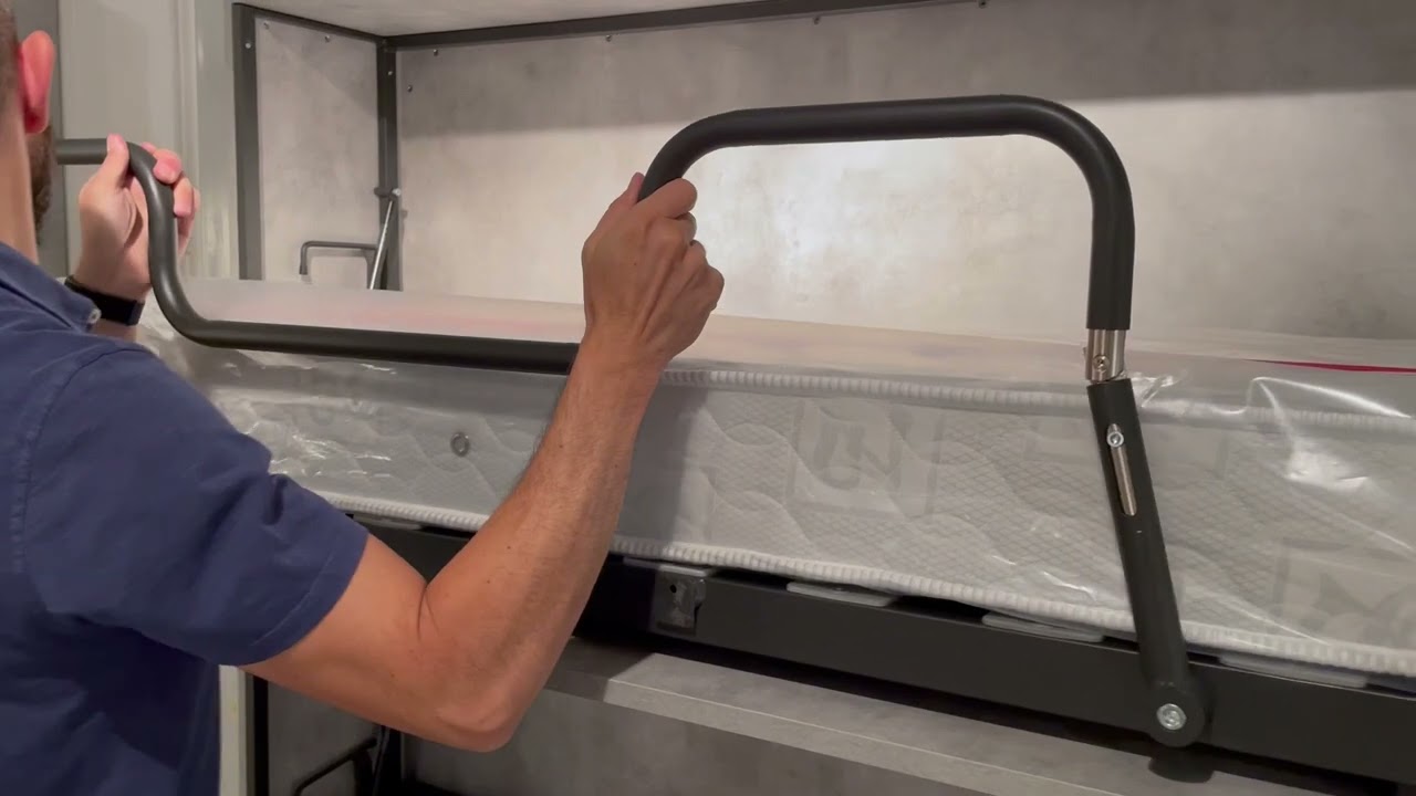 Letto a scomparsa Kentaro Una Doppio Orizzontale Chiuso Occupa solo 39 cm di profondit&agrave;, Dimensioni