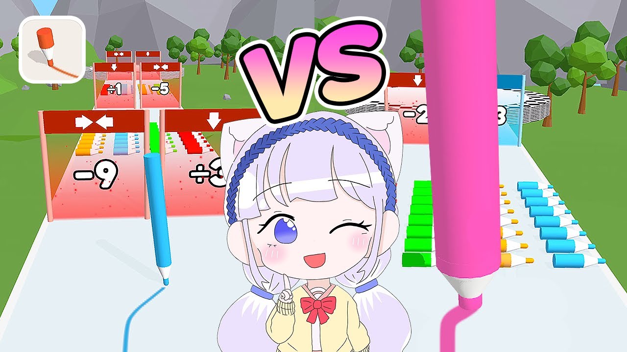 어떤 그림을 그려볼까? 색연필을 모아 달려! Crayon Rush 3D