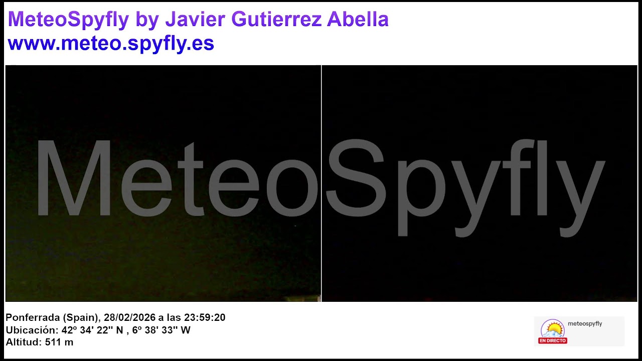 Directo Ponferrada (El Bierzo) - Meteo Spyfly by Javier Gutierrez Abella [WEBCAM LIVE]