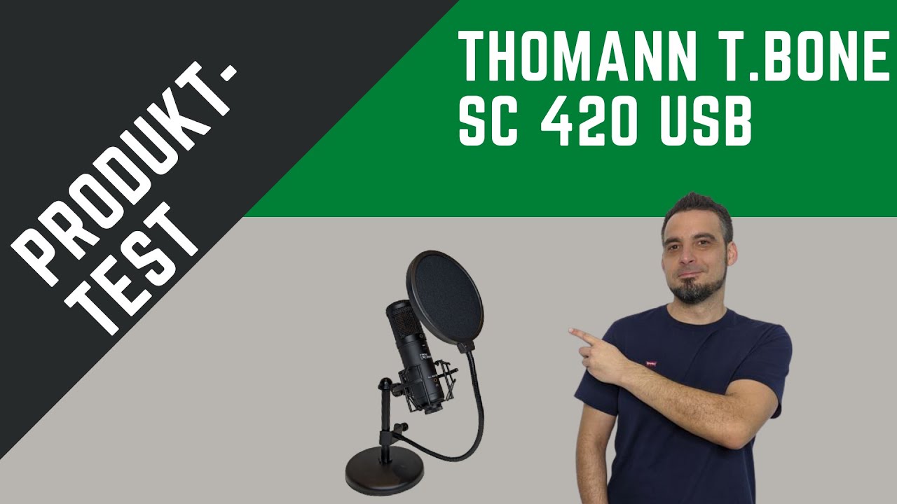 Der AlFa Tester testet das PodCast-Mikrofon Thomann t.bone SC 420 USB