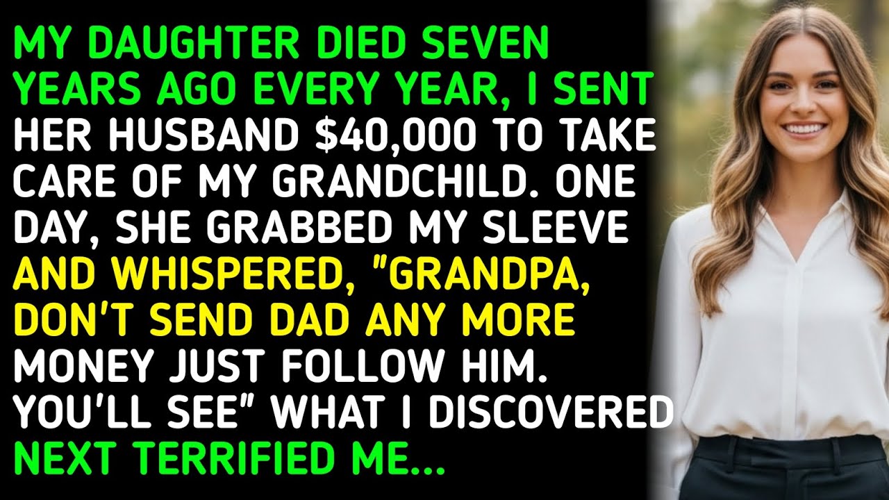 MY DAUGHTER DIED SEVEN YEARS AGO EVERY YEAR, I SENT HER HUSBAND $40,000 TO TAKE CARE OF MY GRA.... 