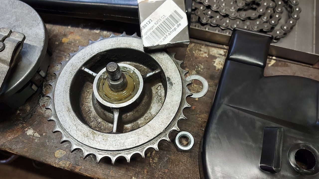 Simson Kettenrad Lager Ausbau und Wechsel (Lager bei allen Typen von Simson gleich)