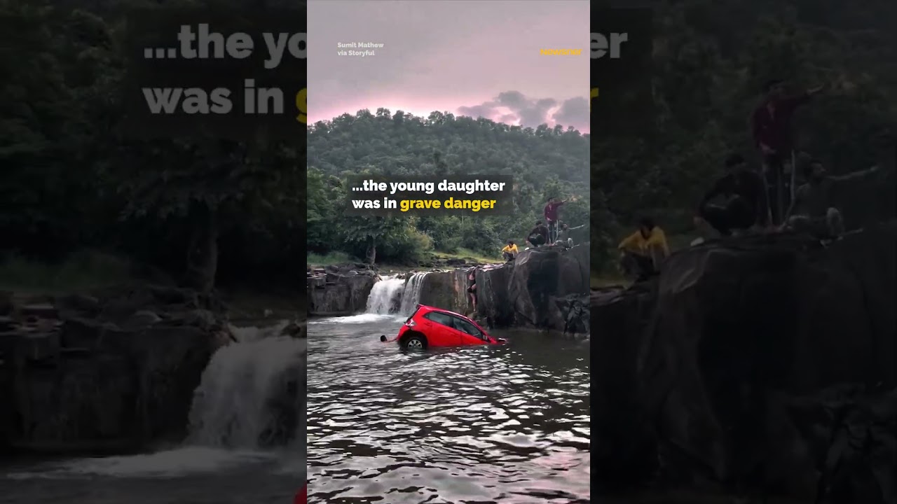 Car Falls Off Steep Cliff 😱