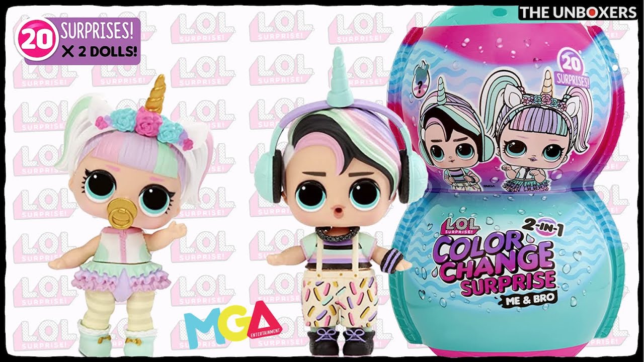 LOL Surprise 2-n-1 Me & My Bro Color Change Surprise Dolls