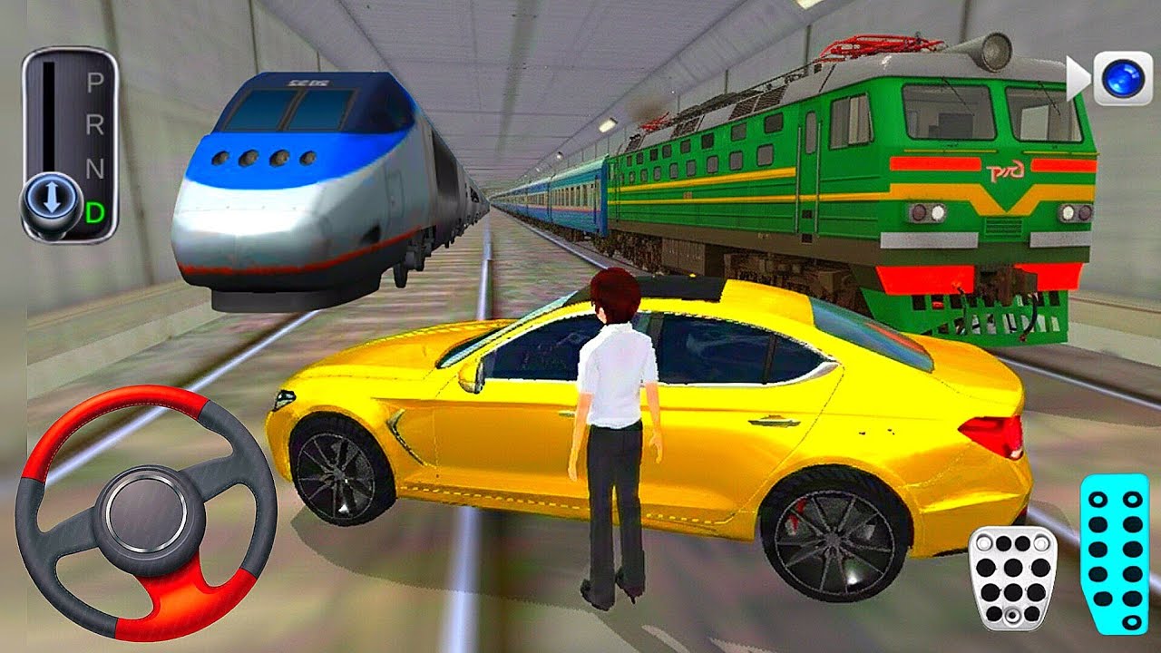 New Golden Ferrari Vs Bullet Train - 3D Driving Class 2026 - 3D Driving Class Game - Car Game