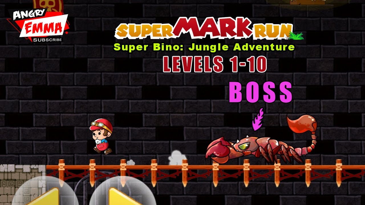 Super Bino: Jungle Adventure (Super Mark) - Levels 1-10 + BOSS