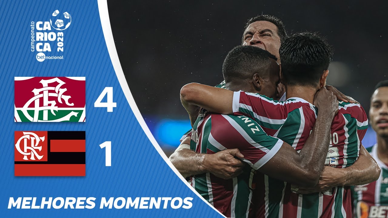 FLUMINENSE 4 x 1 FLAMENGO - MELHORES MOMENTOS - CARIOCÃO BETNACIONAL 2023