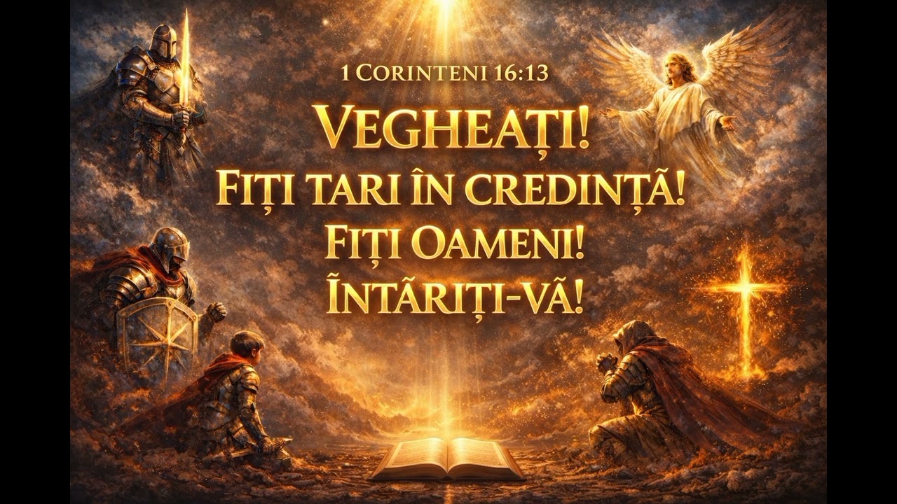 1 Corinteni 16:13 #Vegheaţi, fiţi tari în credinţă, fiţi oameni, întăriţi-vă!