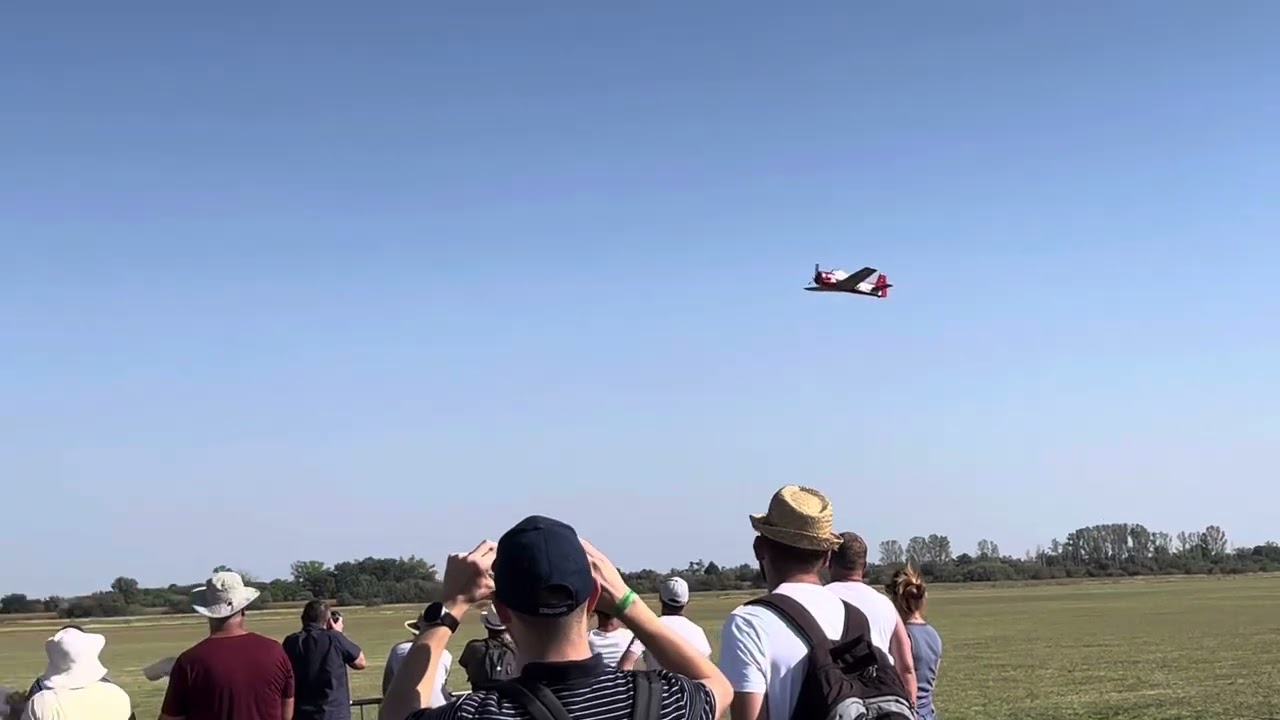 Trojan T28 Crash at Börgönd airshow.