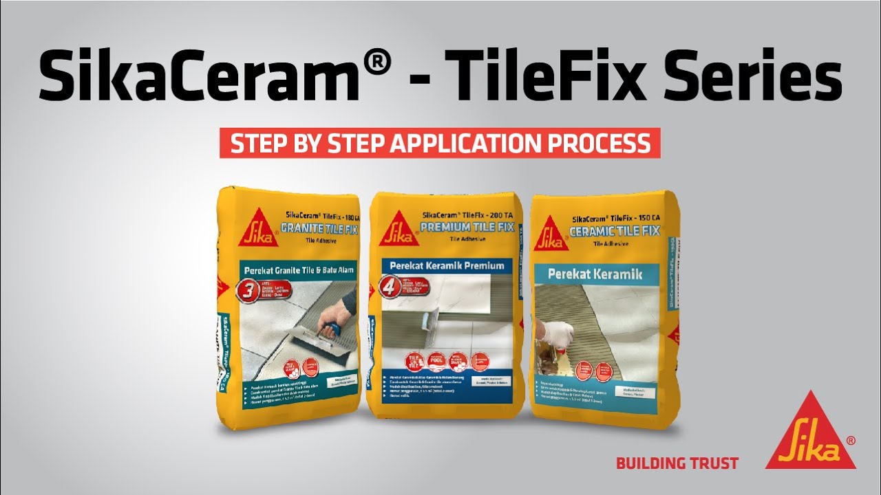 SikaCeram® TileFix Series - Dry system application process
