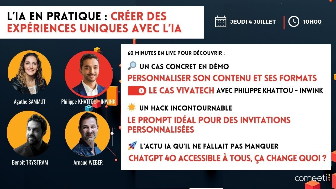 Créer des expériences événementielles uniques avec l'IA - L'IA EN PRATIQUE Le Live   #Ep2