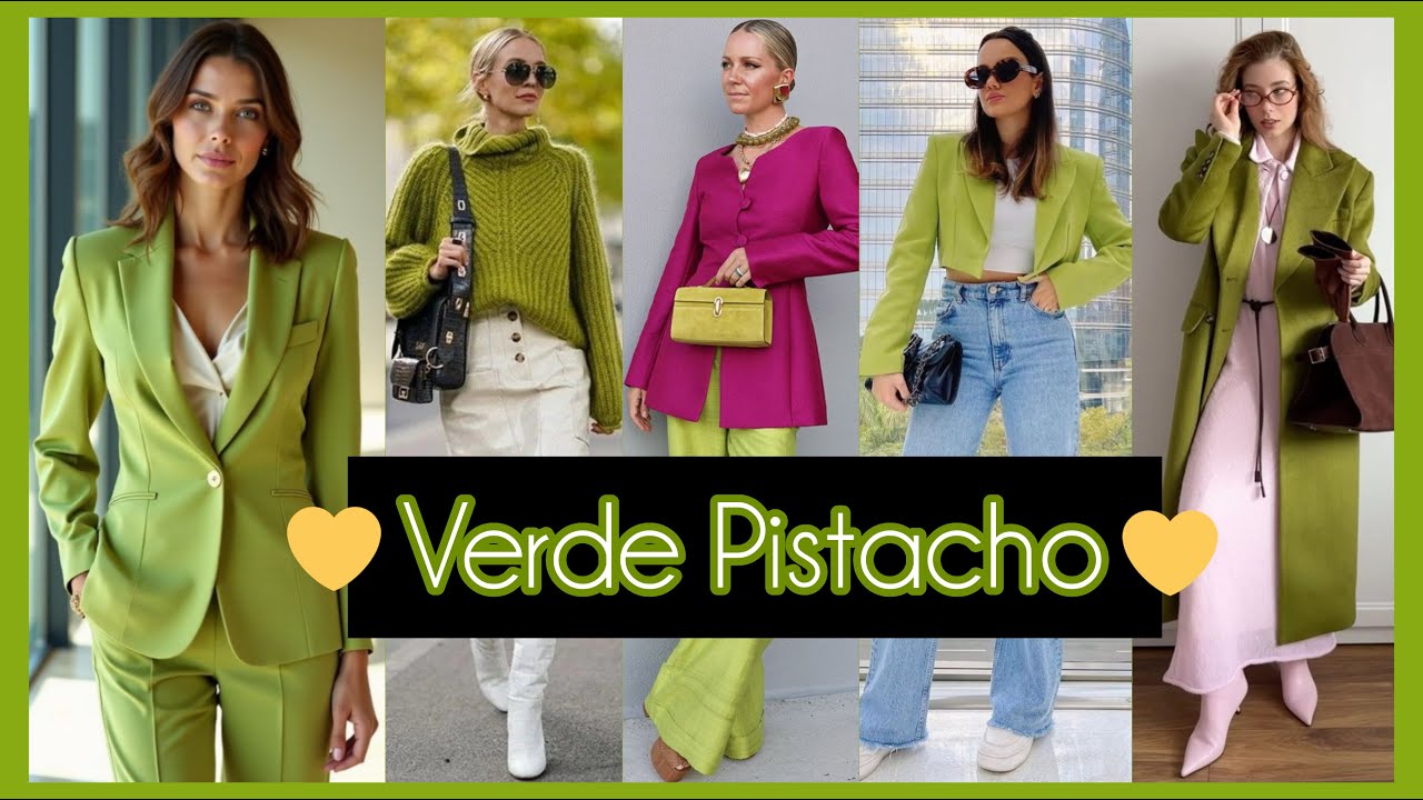 VIBRANTES COMBINACIONES EN COLOR VERDE PISTACHO 💚 &Uacute;ltimas tendencias para lucir moderna y s&uacute;per chic