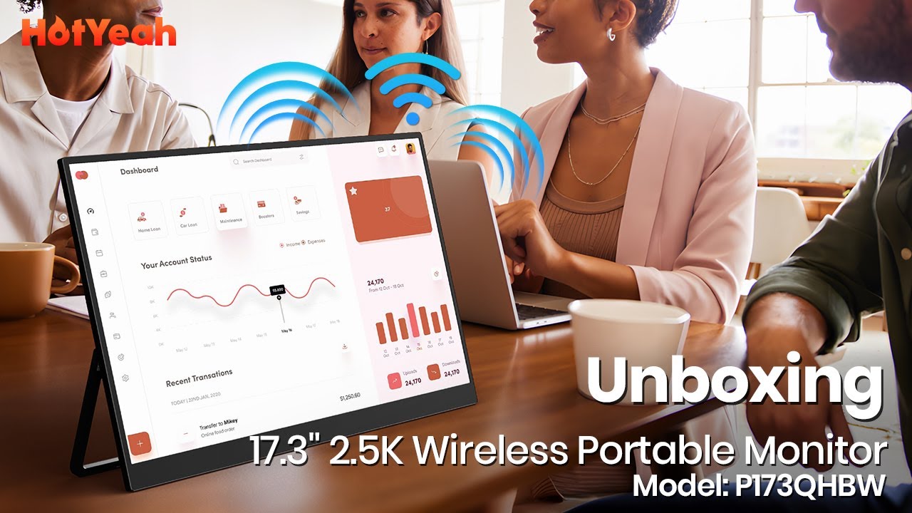 【Unboxing 3】HotYeah 17.3'' 2.5K Wireless Portable Monitor