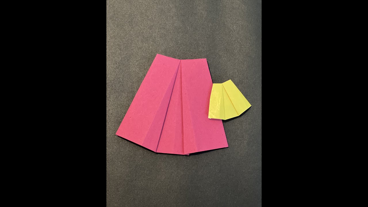 How to make easy skirt | Origami skirt | Paper skirt | Easy Origami paper skirt