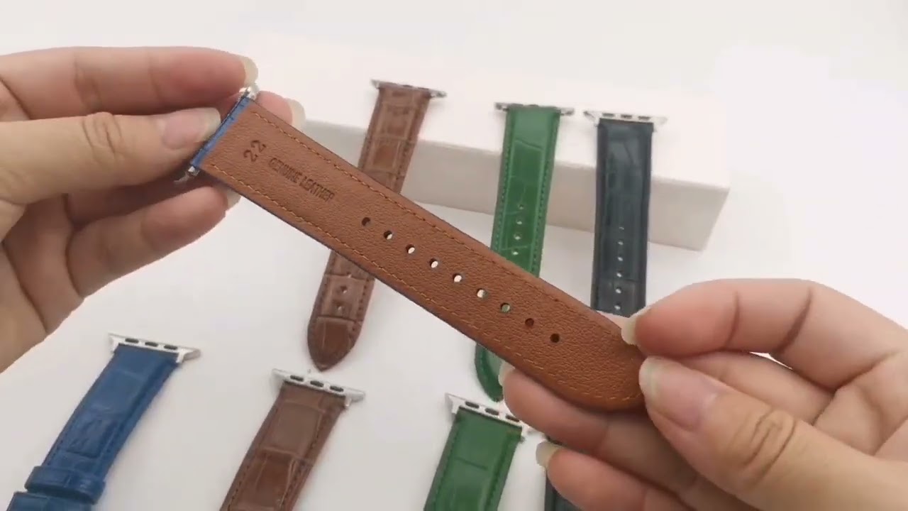 Genuine Leather Bands Compatible with Fitbit Versa 3 Fitbit Sense, Premium Soft Leather Watch Strap
