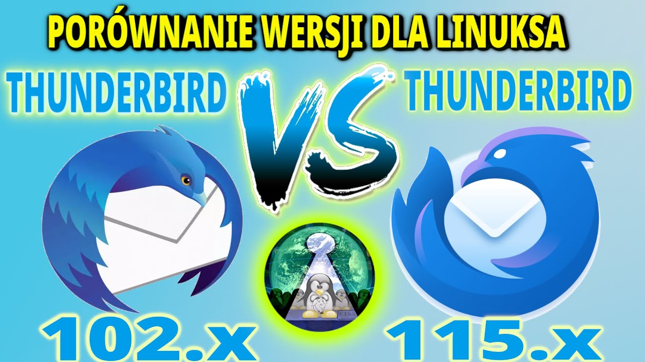 Klient poczty Thunderbird 102 vs 115 Supernova  por&oacute;wnanie side by side w  Linux Ubuntu 23.04