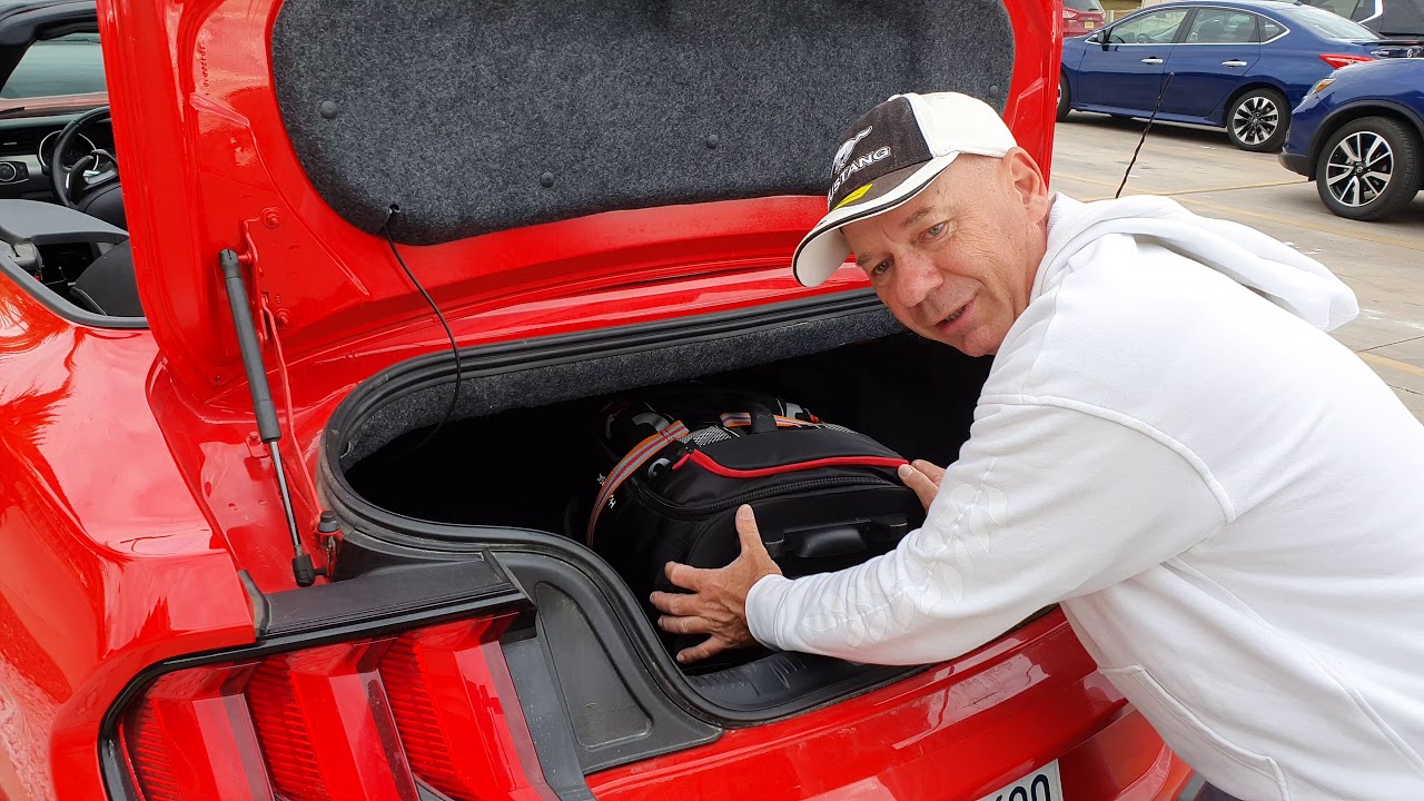Trunk space in a Mustang Convertible