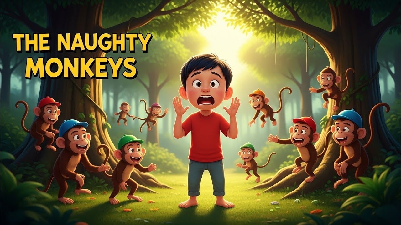 The Cap Seller and the Naughty Monkeys 🐒🎩 | English Moral Stories | Bedtime Stories