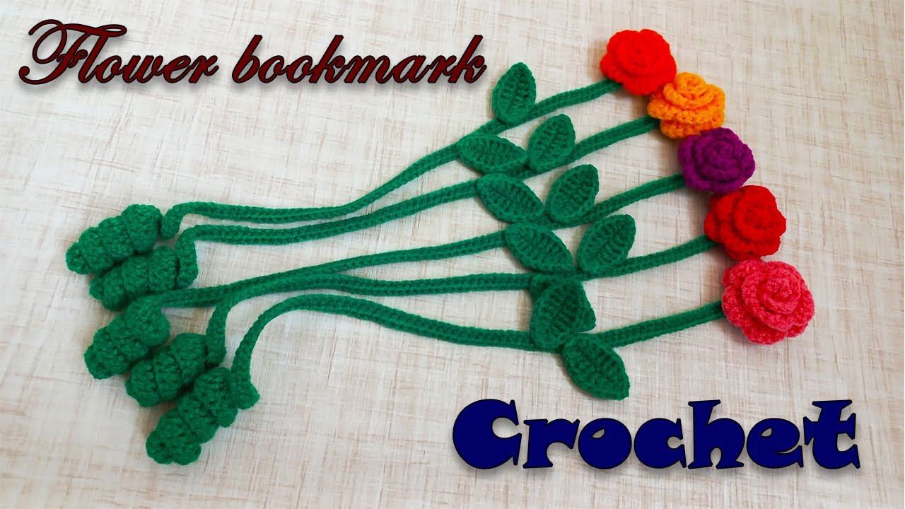 how to crochet a flower bookmark for beginners | crochet bookmark