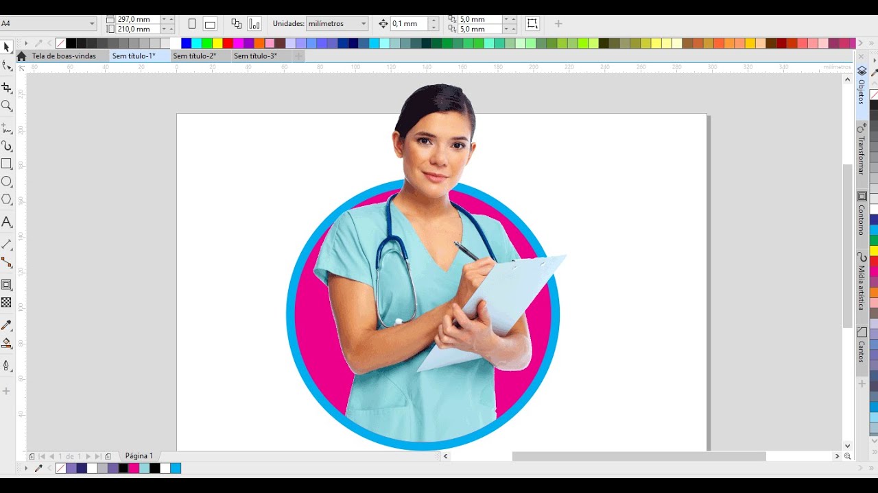 IMAGEM DENTRO DE OBJETO COREL DRAW ATUALIZADO