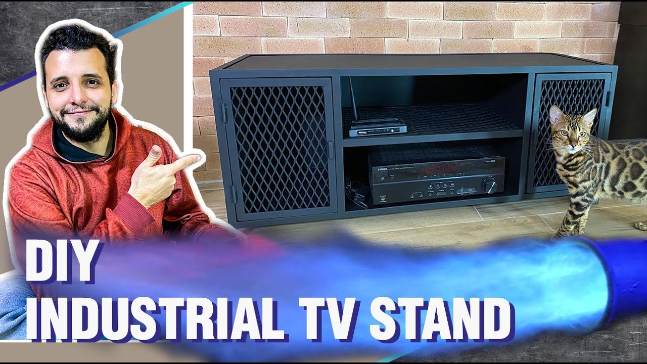 FAÇA ESSE RACK PARA TV ESTILO INDUSTRIAL 100% AÇO - DIY