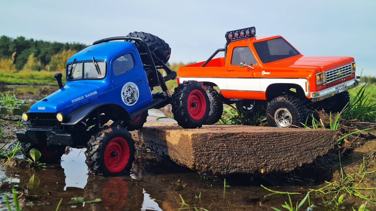 Больше копийности - меньше проходимости! Blazer K5 против Power Wagon на бездорожье. RC OFFroad 4x4
