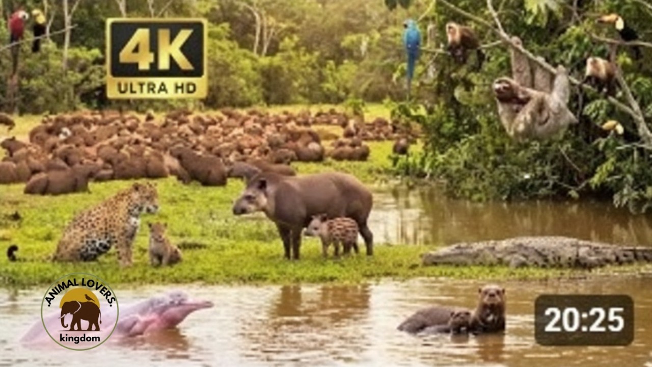 Nature's Umbrella: Mother Birds Braving the Amazon Storm #relaxing #animals #asmr #