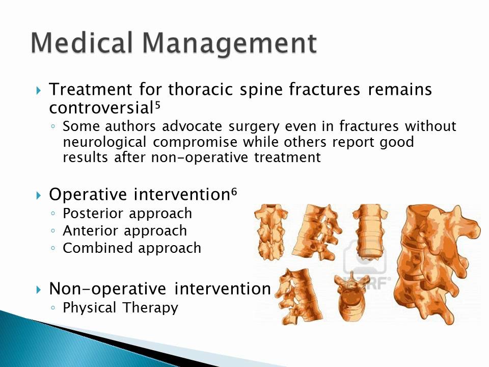 Diagnosis and Management of Thoracic Spine Fractures